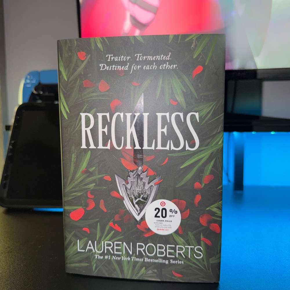 Reckless by Lauren Roberts - Dark Green & Red Paperback